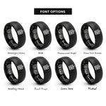 font options for inside engraving on black c major rings