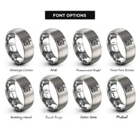 font options for inside engraving on grey c major rings
