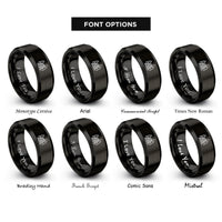 font options for inside engraving on black cabin smoke rings