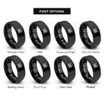 font options for inside engraving on black cabin smoke rings