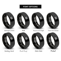 font options for inside engraving on black cabin smoke rings