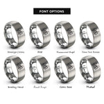 font options for inside engraving on gray cabin smoke rings