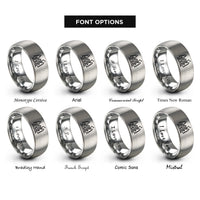 font options for inside engraving on gray cabin smoke rings
