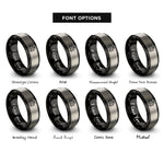 font options for inside engraving on black & grey caboose rings