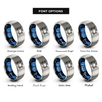font options for inside engraving on blue & gray caboose rings