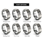 font options for inside engraving on gray caboose rings