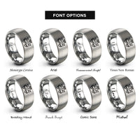 font options for inside engraving on grey caboose rings