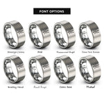 font options for inside engraving on gray cactus stars rings