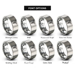 font options for inside engraving on silver caduceus rings