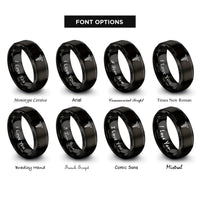 font options for inside engraving on black caduceus hermetic rings