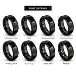 font options for inside engraving on black caduceus hermetic rings