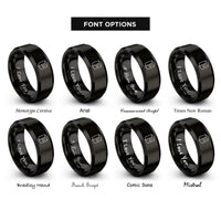 font options for inside engraving on black cajn sound hole rings