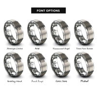 font options for inside engraving on grey cajn sound hole rings
