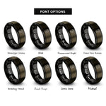 font options for inside engraving on gunmetal & black cajn sound hole rings