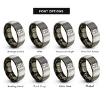 font options for inside engraving on gunmetal & silver cajn sound hole rings