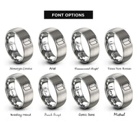 font options for inside engraving on silver cajon rings