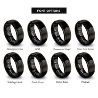 font options for inside engraving on black cake pop rings