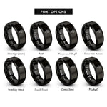 font options for inside engraving on black cake pop rings