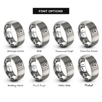 font options for inside engraving on silver calcium ca rings