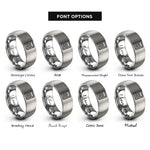 font options for inside engraving on gray calculator rings