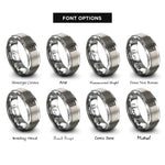 font options for inside engraving on gray calculator rings