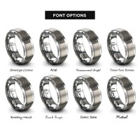 font options for inside engraving on gray calculator rings