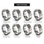 font options for inside engraving on grey campfire badge rings
