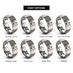 font options for inside engraving on gray campsite fire rings