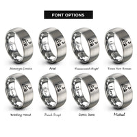 font options for inside engraving on gray campsite fire rings