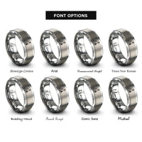 font options for inside engraving on gray campsite fire rings