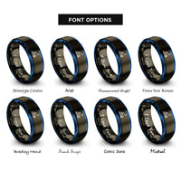 font options for inside engraving on gunmetal & blue campsite fire rings