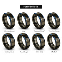 font options for inside engraving on gunmetal & blue campsite fire rings