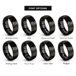 font options for inside engraving on black canary halo rings