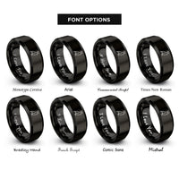 font options for inside engraving on black canary halo rings