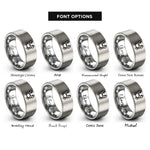 font options for inside engraving on grey cancer rings