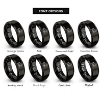 font options for inside engraving on black cantering horse rings