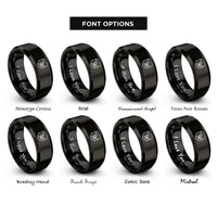 font options for inside engraving on black canyon rings