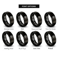 font options for inside engraving on black canyon buttes rings