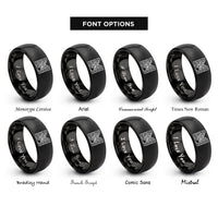 font options for inside engraving on black canyon contours rings
