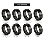 font options for inside engraving on black canyon contours rings