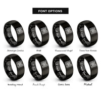 font options for inside engraving on black canyon contours rings