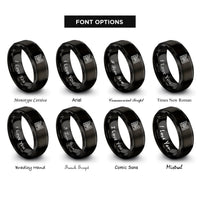 font options for inside engraving on black canyon contours rings
