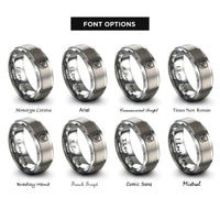 font options for inside engraving on grey canyon rings