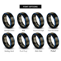 font options for inside engraving on gunmetal & blue canyon rings