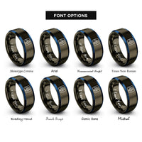 font options for inside engraving on gunmetal & blue canyon rings