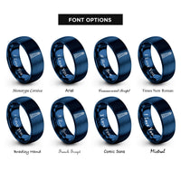 font options for inside engraving on blue cape hatteras lighthouse rings