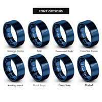 font options for inside engraving on blue cape hatteras lighthouse rings