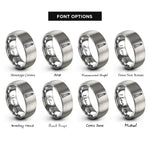 font options for inside engraving on silver cape hatteras lighthouse rings