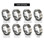 font options for inside engraving on gray cape hatteras lighthouse rings