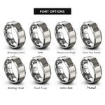 font options for inside engraving on silver cape hatteras lighthouse rings
